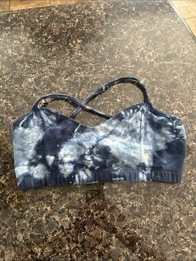 Tie-Dye Navy Blue Crop Bralette Top